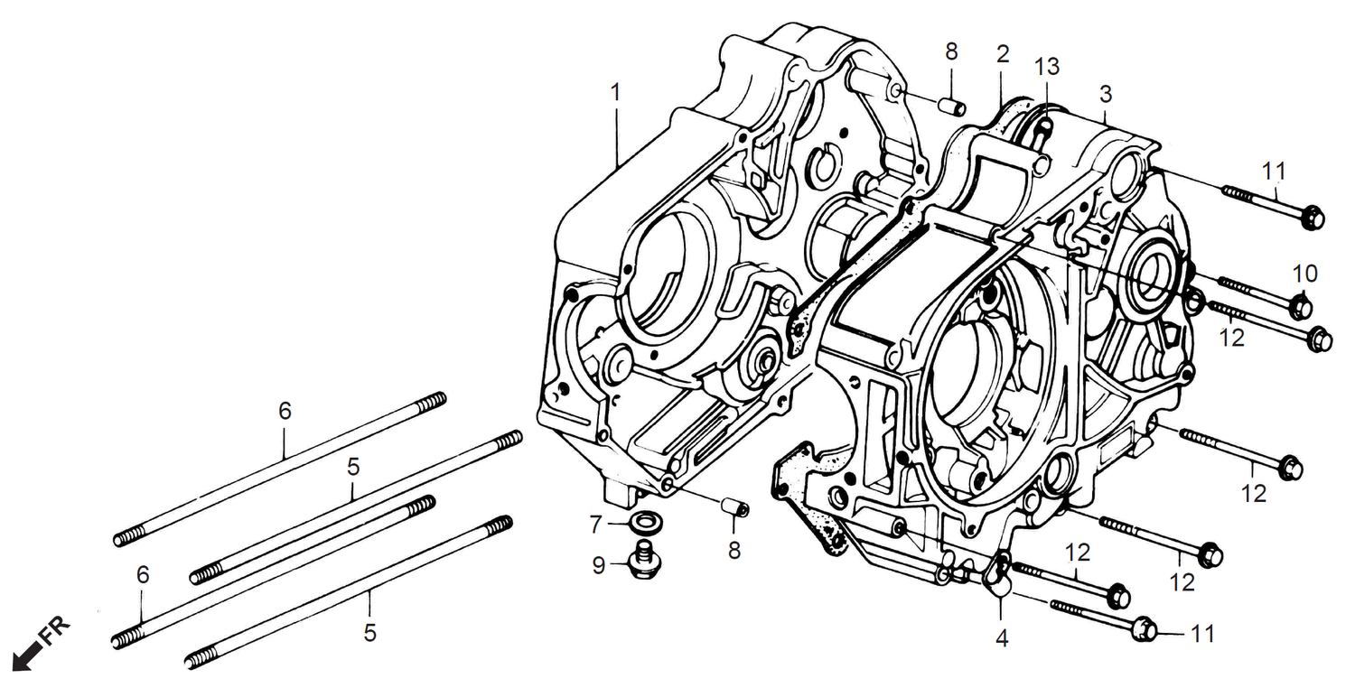 Honda CD70 CRANKCASE