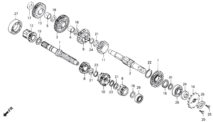 Honda CG125 TRANSMISSION