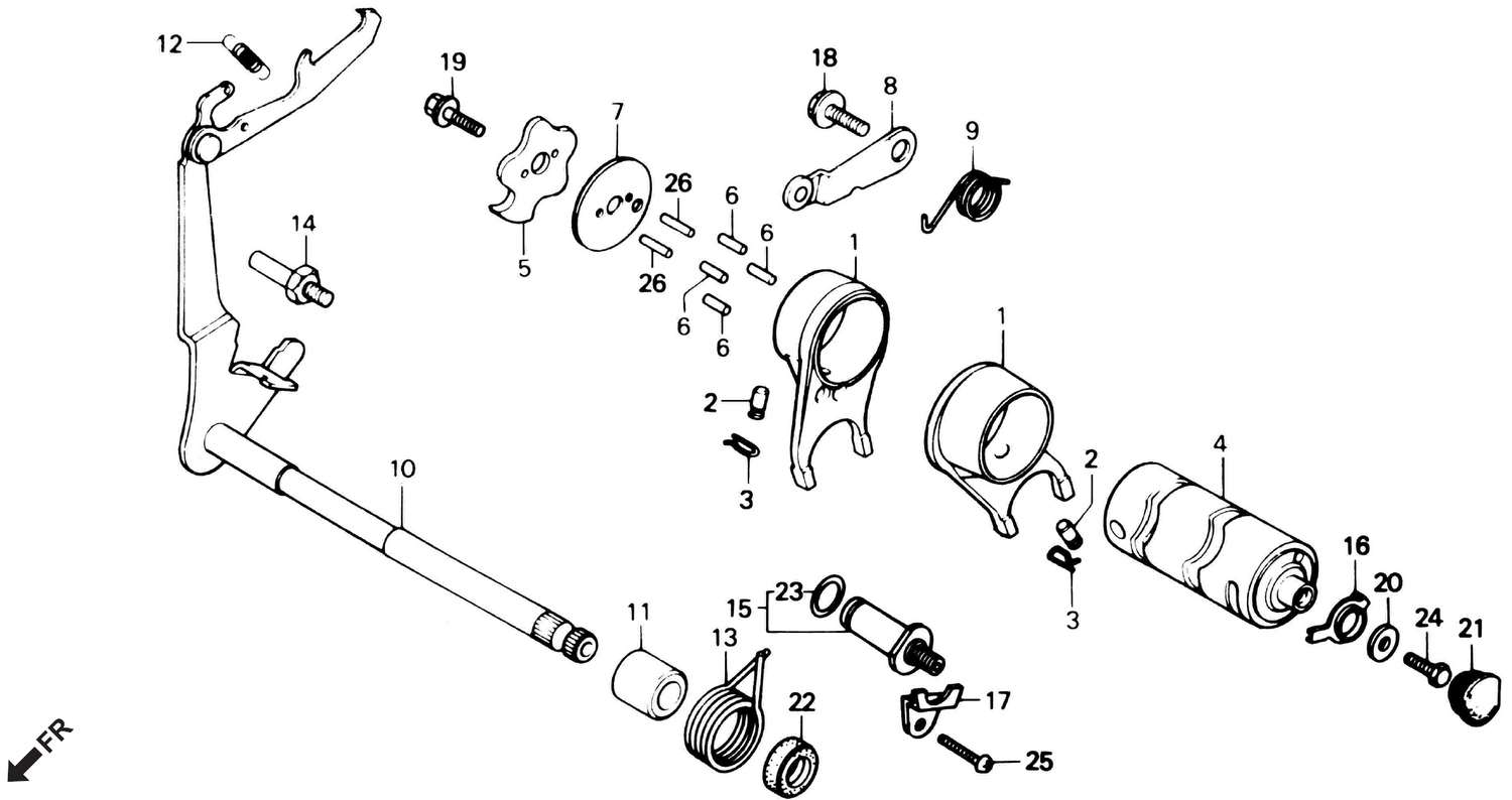 Honda CD70 GEARSHIFT DRUM