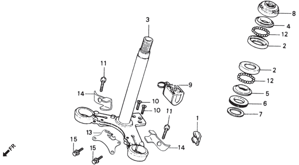 Honda CG125 STEERING STEM