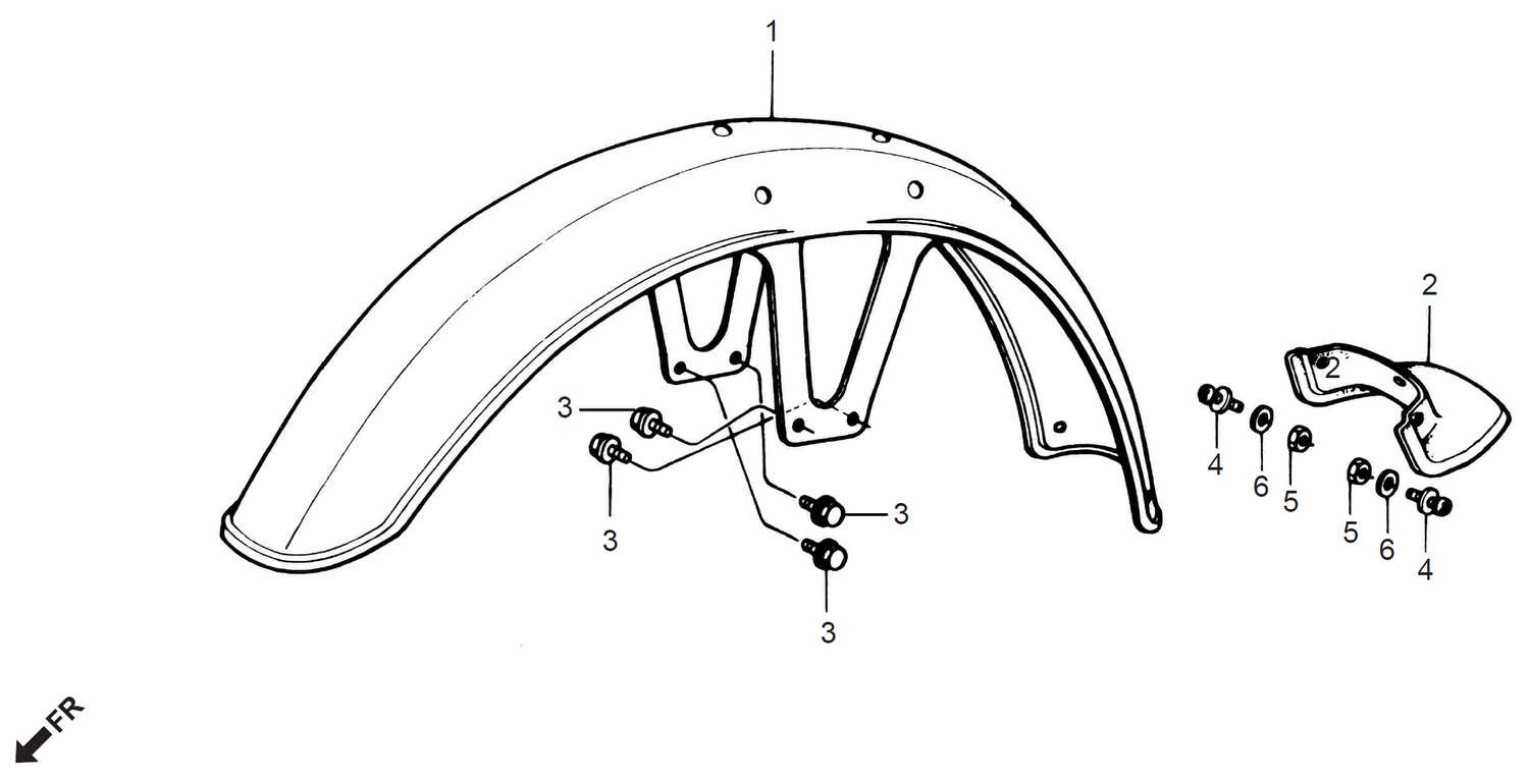 Honda CD70 FRONT FENDER