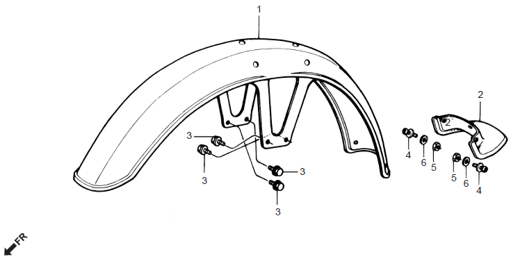 Honda CD70 FRONT FENDER