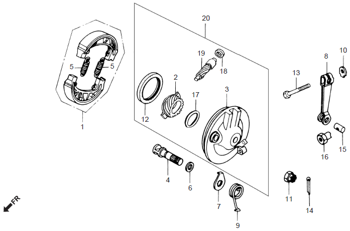 Honda CD70 FRONT BRAKE PANEL