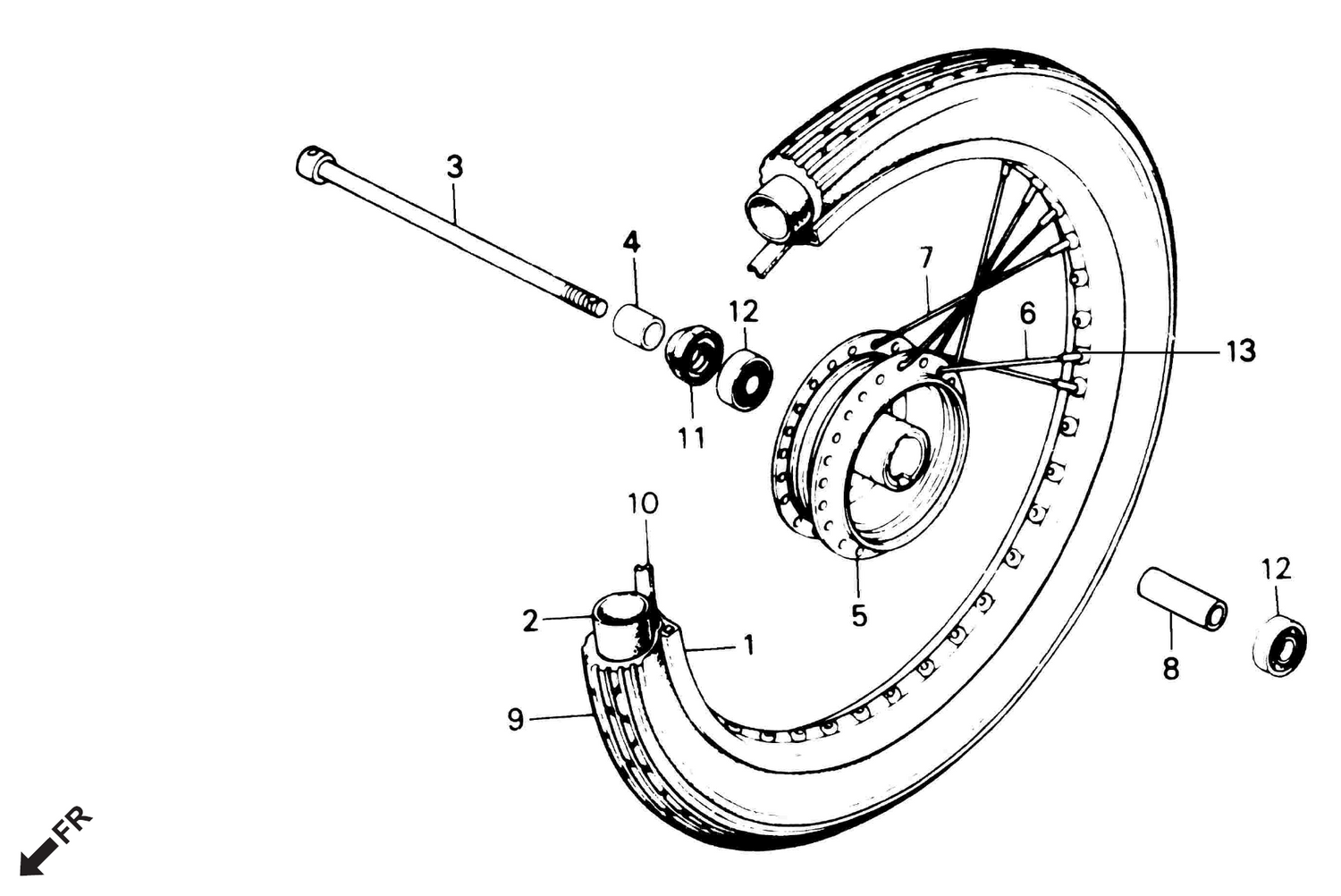 Honda CD70 FRONT WHEEL