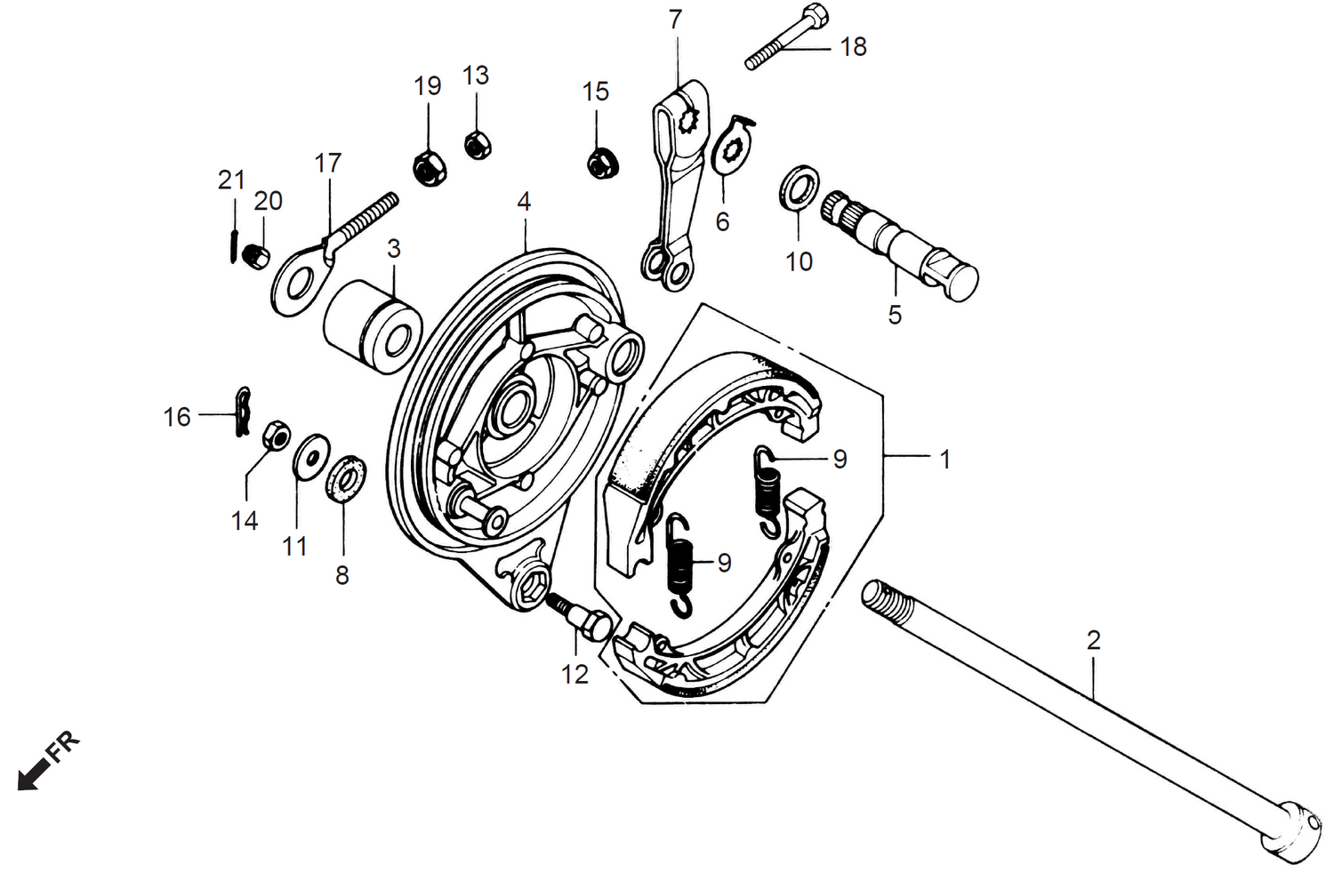 Honda CD70 REAR BRAKE PANEL