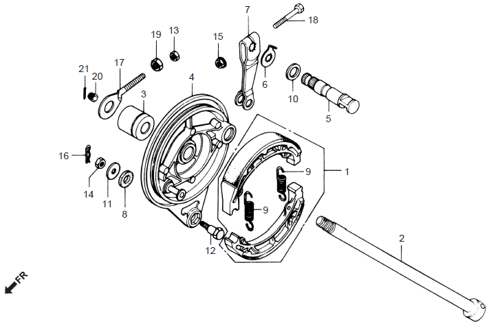 Honda CD70 REAR BRAKE PANEL