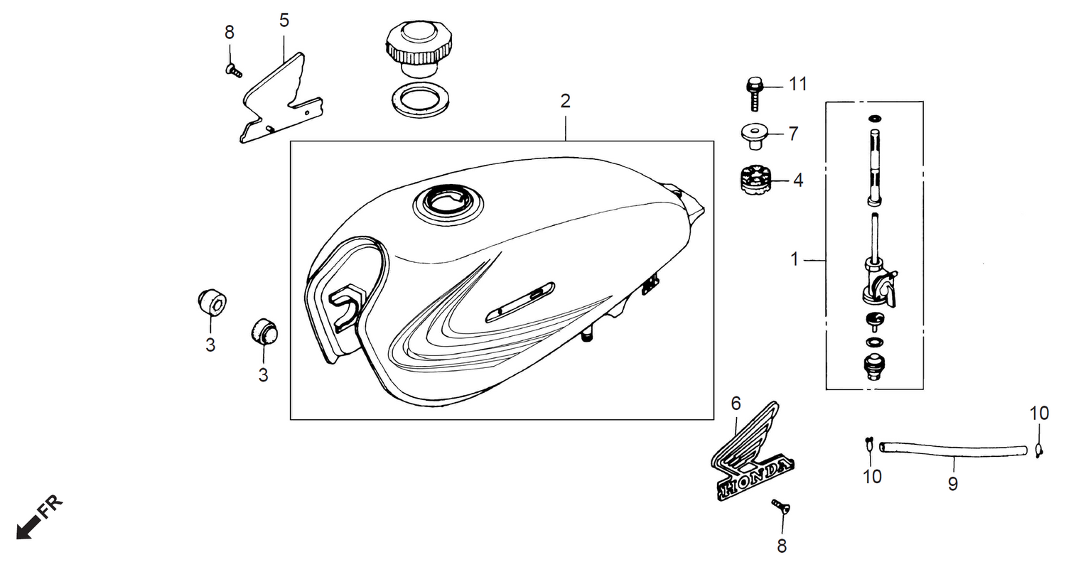 Honda CD70 FUEL TANK ASSY