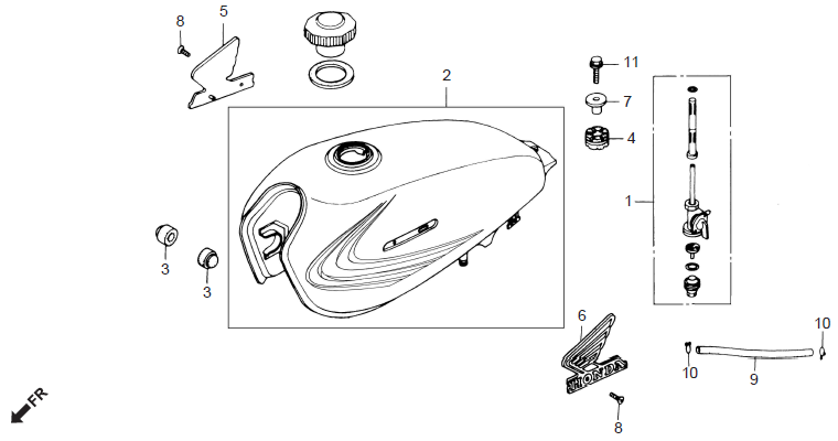 Honda CD70 FUEL TANK ASSY