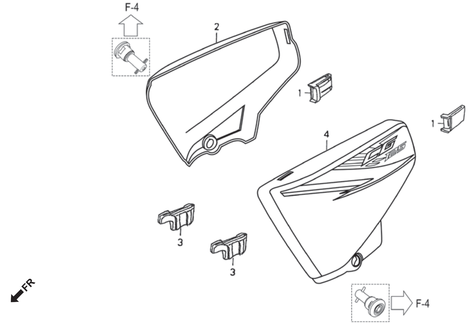 Honda CG125 SIDE COVER