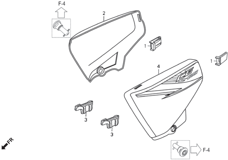 Honda CG125 SIDE COVER