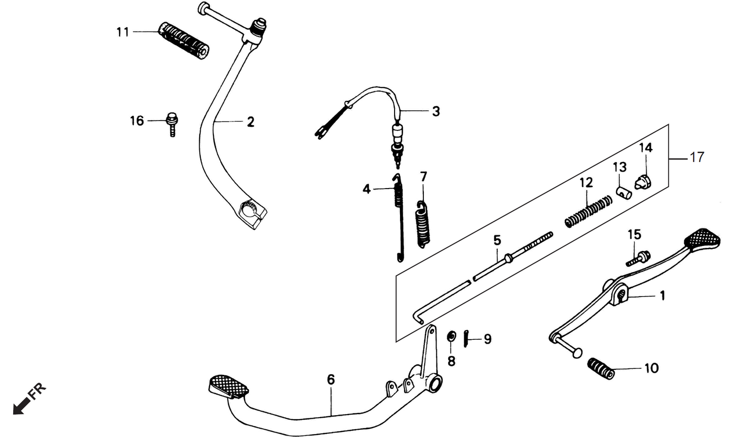 Honda CD70 PEDAL KICK STARTER ARM