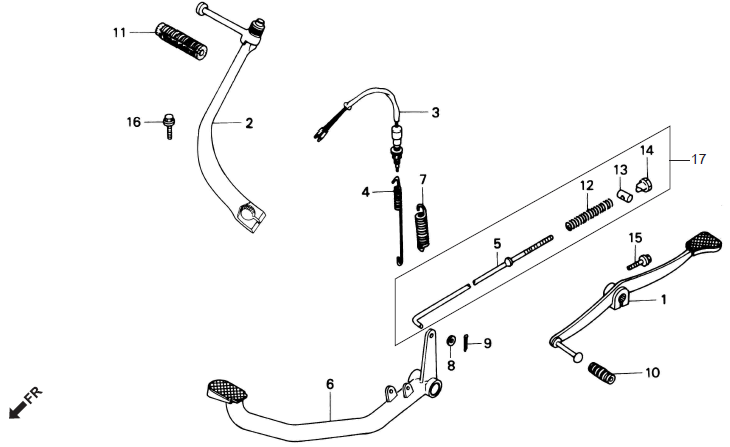 Honda CD70 PEDAL KICK STARTER ARM