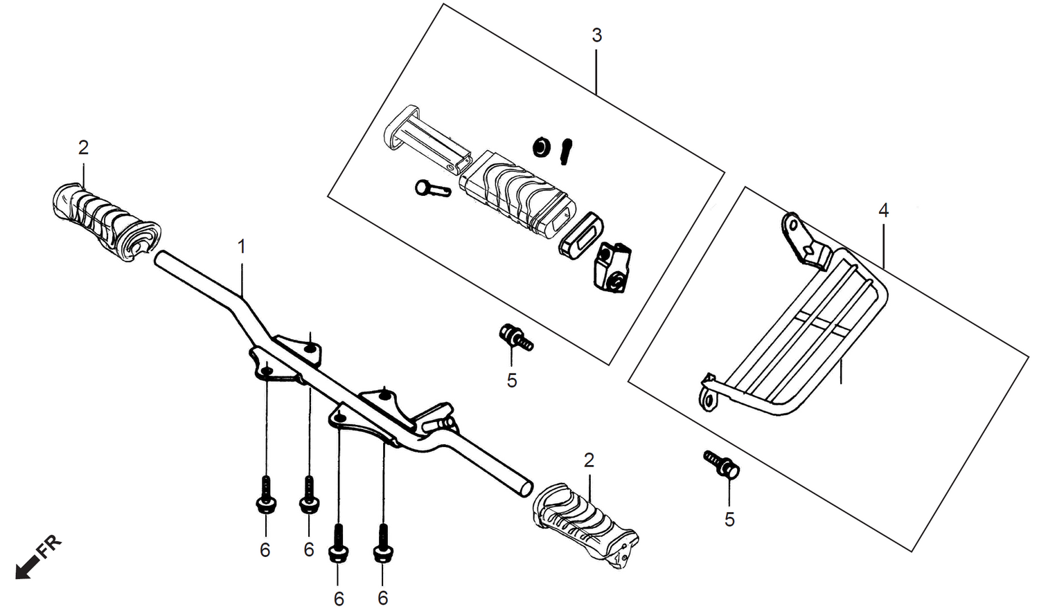 Honda CD70 STEP BAR / PILLION STEP ASSY
