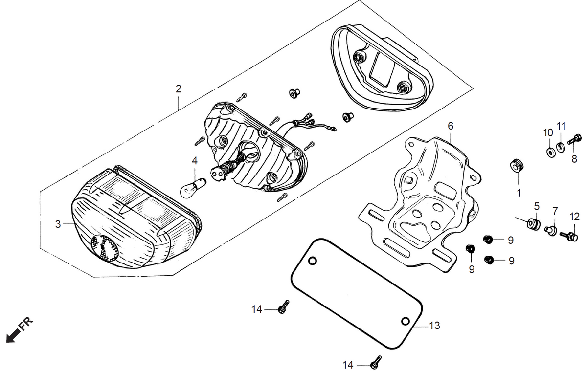 Honda CD70 TAIL LIGHT
