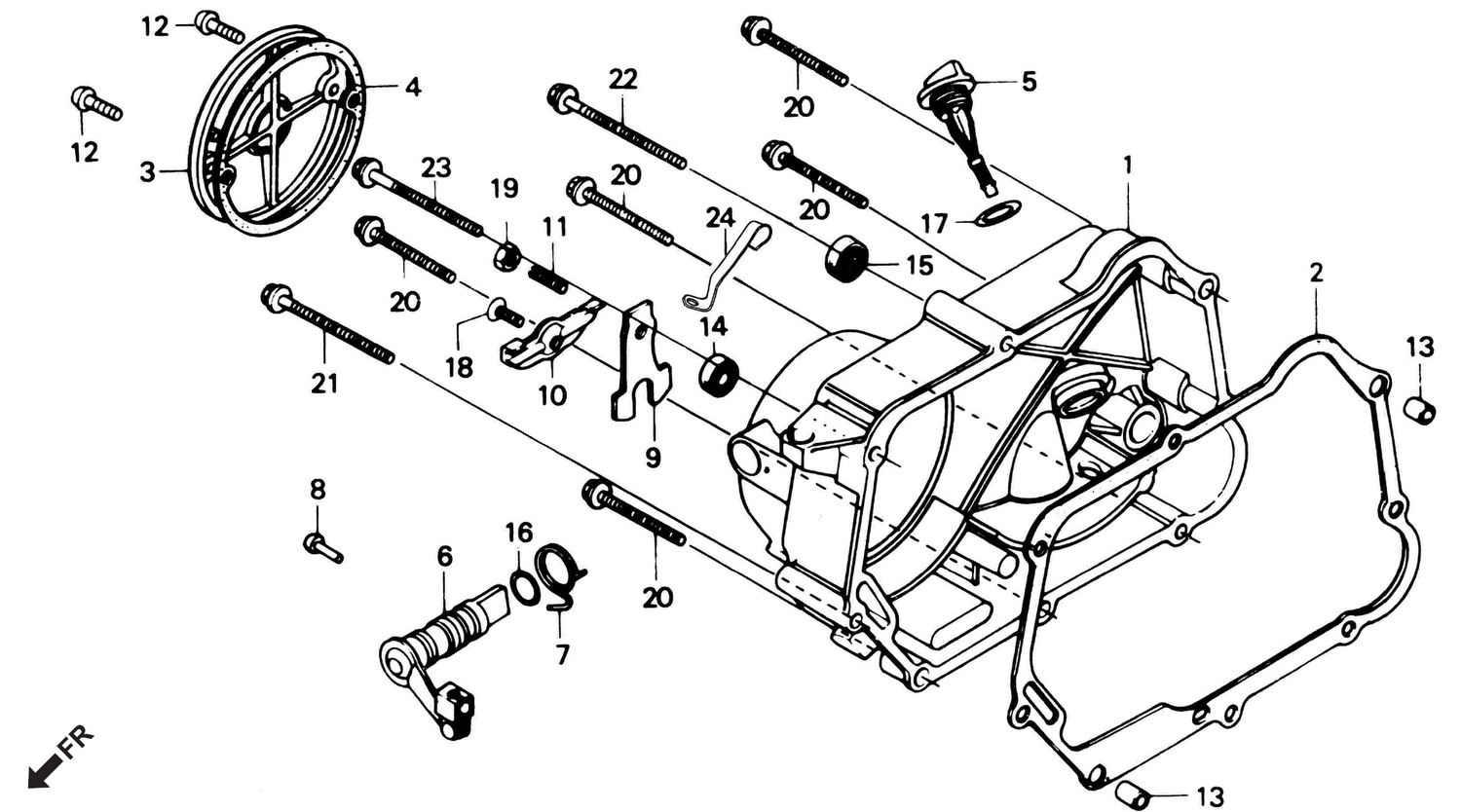 Honda CD70 RIGHT CRANKCASE COVER