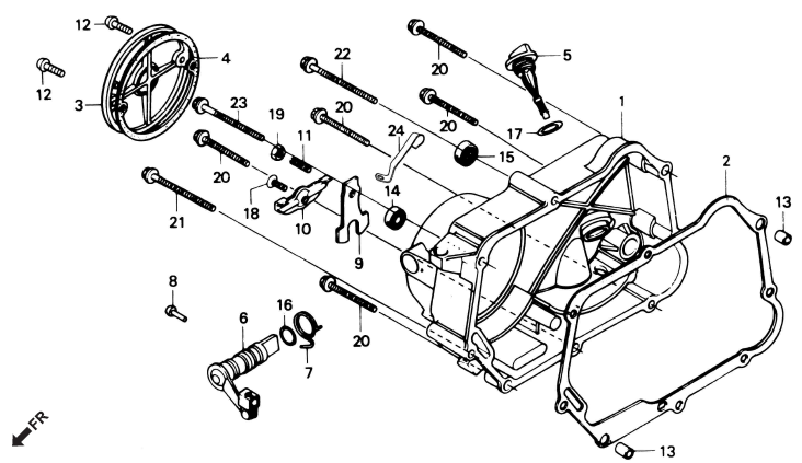 Honda CD70 RIGHT CRANKCASE COVER