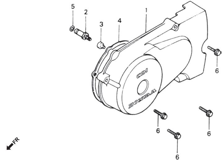 Honda CD70 GENERATOR LEFT CRANKCASE COVER
