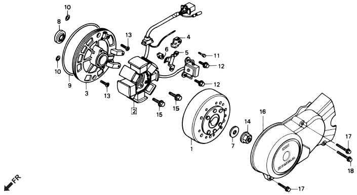 Honda CD70 GENERATOR LEFT CRANKCASE COVER